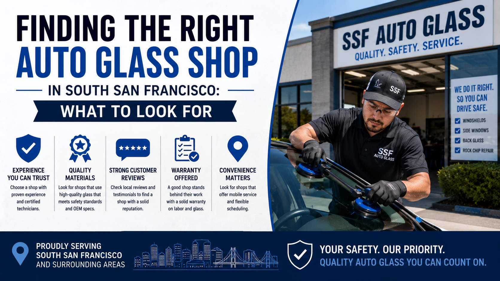 Finding the Right Auto Glass Shop in South San Francisco: What to Look For